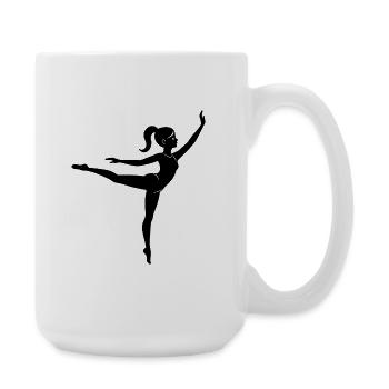 Fille de gymnastique - Grande tasse 440 ml - blanc - Droite