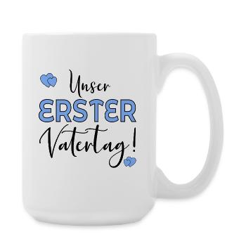 UNSER ERSTER VATERTAG - Große Tasse 440 ml - Weiß - Rechts