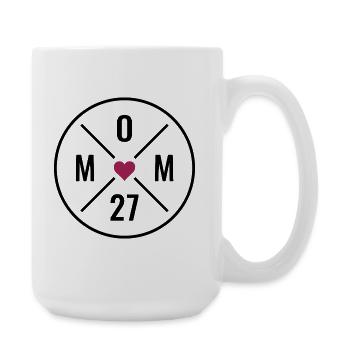 Mom 27 Heart - Large Mug 440 ml - white - Right