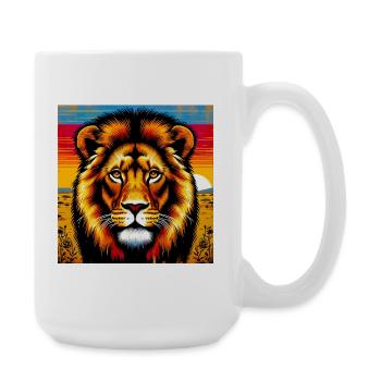 lion - Large Mug 440 ml - white - Right