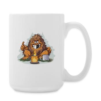 Coffee Yeti with Feuerlust - Large Mug 440 ml - white - Right
