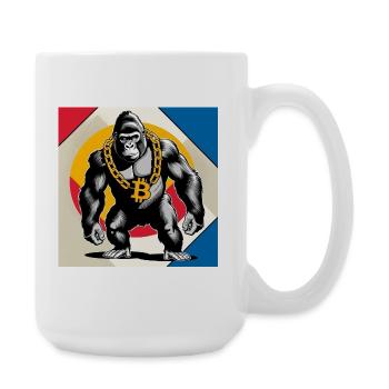 Bitcoin Gorilla Chain Hero - Grande tasse 440 ml - blanc - Droite