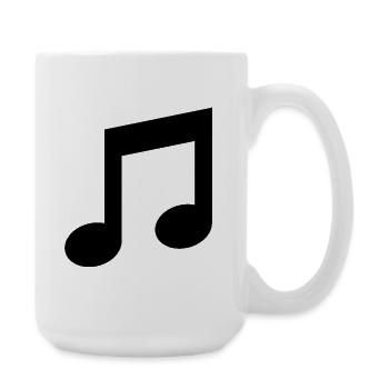 Music tee - Large Mug 440 ml - white - Right