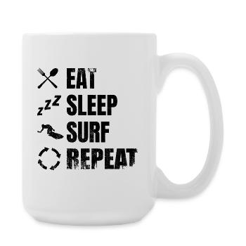 Funny Surfer Saying - Large Mug 440 ml - white - Right