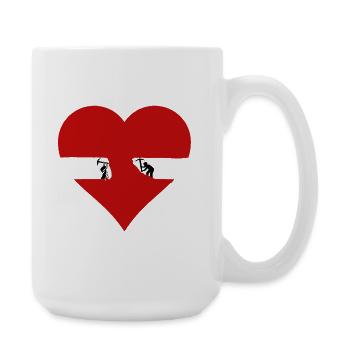 Love Takes Work Strong Bond Built Together Shirt - Große Tasse 440 ml - Weiß - Rechts