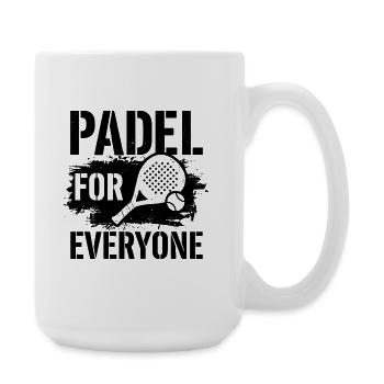 Padel for Everyone Sport Community Lifestyle - Große Tasse 440 ml - Weiß - Rechts