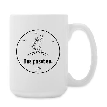 Dachdecker das passt so Stolz - Große Tasse 440 ml - Weiß - Rechts