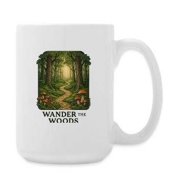 Forest path Hiking through the forest - Large Mug 440 ml - white - Right