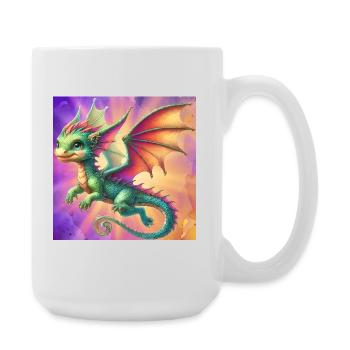 Drache - Große Tasse 440 ml - Weiß - Rechts