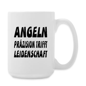 Angeln - Große Tasse 440 ml - Weiß - Rechts