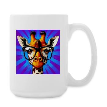 girafe - Grande tasse 440 ml - blanc - Droite