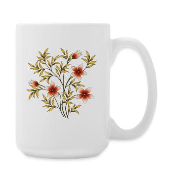 Fleur - Grande tasse 440 ml - blanc - Droite