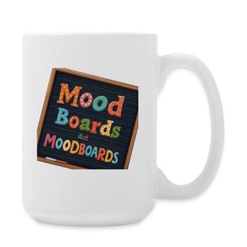 Mood Boards Colorful Typography - Large Mug 440 ml - white - Right