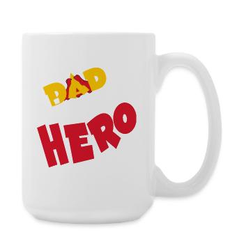 Papa est mon héros BD Papa est mon héros - Grande tasse 440 ml - blanc - Droite