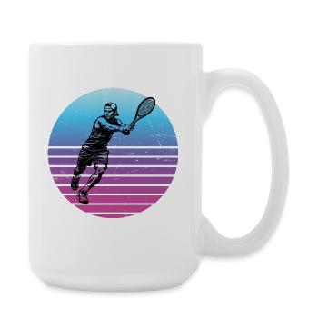 Geschenkidee für einen Tennis mit Tennis - Große Tasse 440 ml - Weiß - Rechts
