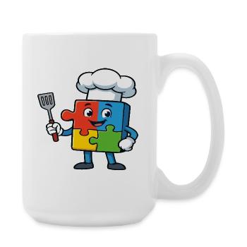 Mascotte Chef Puzzle Piece - Grande tasse 440 ml - blanc - Droite