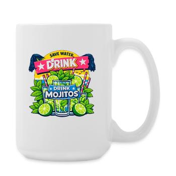 Sauvez l'eau, buvez Mojitos - Grande tasse 440 ml - blanc - Droite