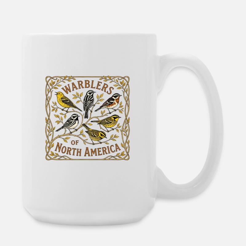 Vögel - Große Tasse 440 ml - Weiß