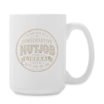 Humour Politique Conservateur vs Libéral - Grande tasse 440 ml - blanc - Droite