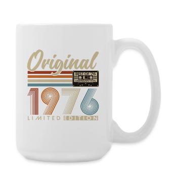 1976 Jahrgang Geburtstag Vintage Retro Geschenk - Große Tasse 440 ml - Weiß - Rechts