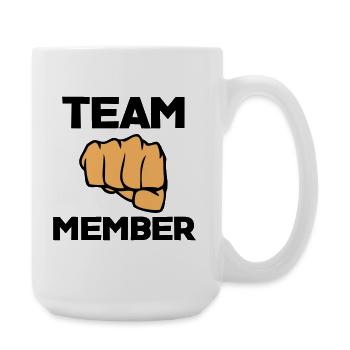 Combative Fist Icon - Large Mug 440 ml - white - Right