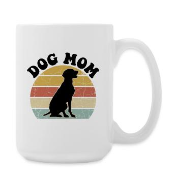 Dog Mom Retro - Große Tasse 440 ml - Weiß - Rechts