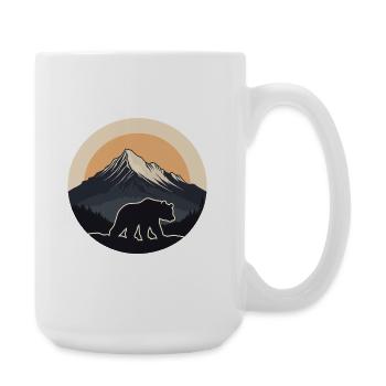 Wilder Braunbär - Große Tasse 440 ml - Weiß - Rechts
