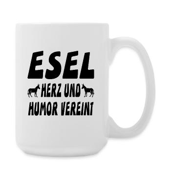 Esel - Große Tasse 440 ml - Weiß - Rechts