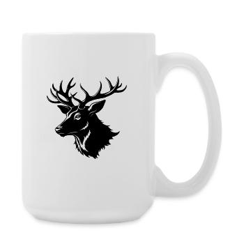 Elk Head Shape - Large Mug 440 ml - white - Right