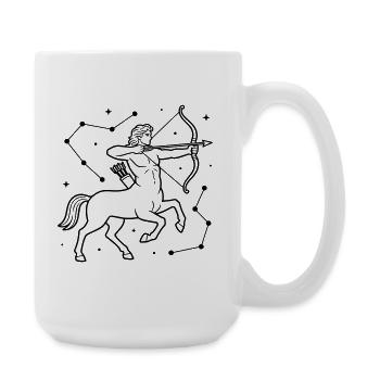 Sternzeichen Schütze - Große Tasse 440 ml - Weiß - Rechts