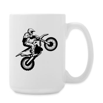 Motocross - Große Tasse 440 ml - Weiß - Rechts