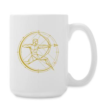 Sagittarius Zodiac Sign – Goal & Freedom - Large Mug 440 ml - white - Right