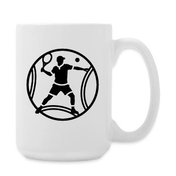 tennis - Grande tasse 440 ml - blanc - Droite