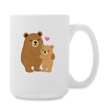 Bear hug - Large Mug 440 ml - white - Right