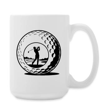 Golfball - Große Tasse 440 ml - Weiß - Rechts