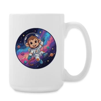 Un astronaute singe dans l’espace stellaire - Grande tasse 440 ml - blanc - Droite
