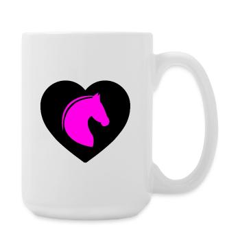 horses - Large Mug 440 ml - white - Right