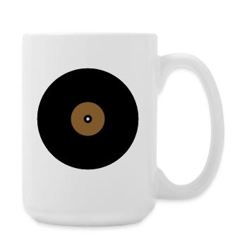 Vinyl Record Circle Text Box Base - Large Mug 440 ml - white - Right