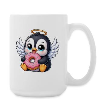 Süße Schildkröte mit Flügeln Engel Cartoon Donut - Große Tasse 440 ml - Weiß - Rechts