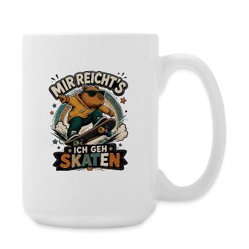 Capybara Skaten - Große Tasse 440 ml - Weiß - Rechts