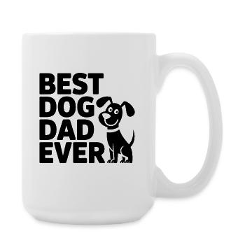 Meilleur Papa Canin de Tous les Temps – Motif Canin - Grande tasse 440 ml - blanc - Droite