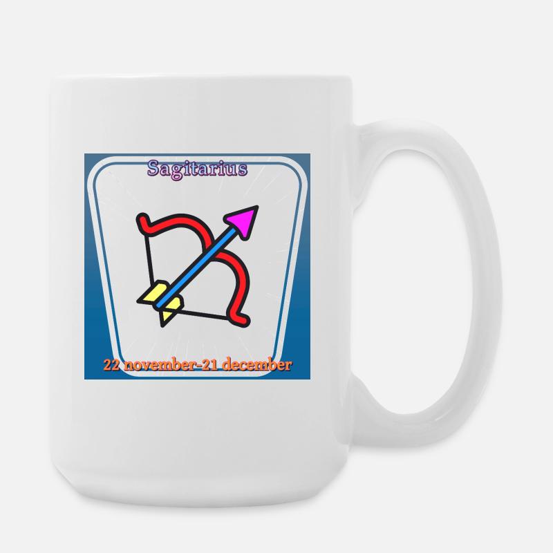 Schütze - Große Tasse 440 ml - Weiß