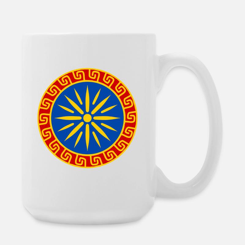 Mittelmeerblaue Sonne - Große Tasse 440 ml - Weiß