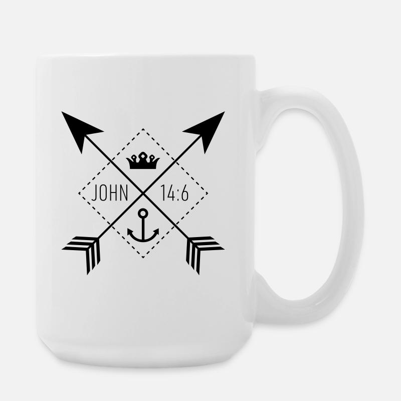 Sign John14:6 - Large Mug 440 ml - white