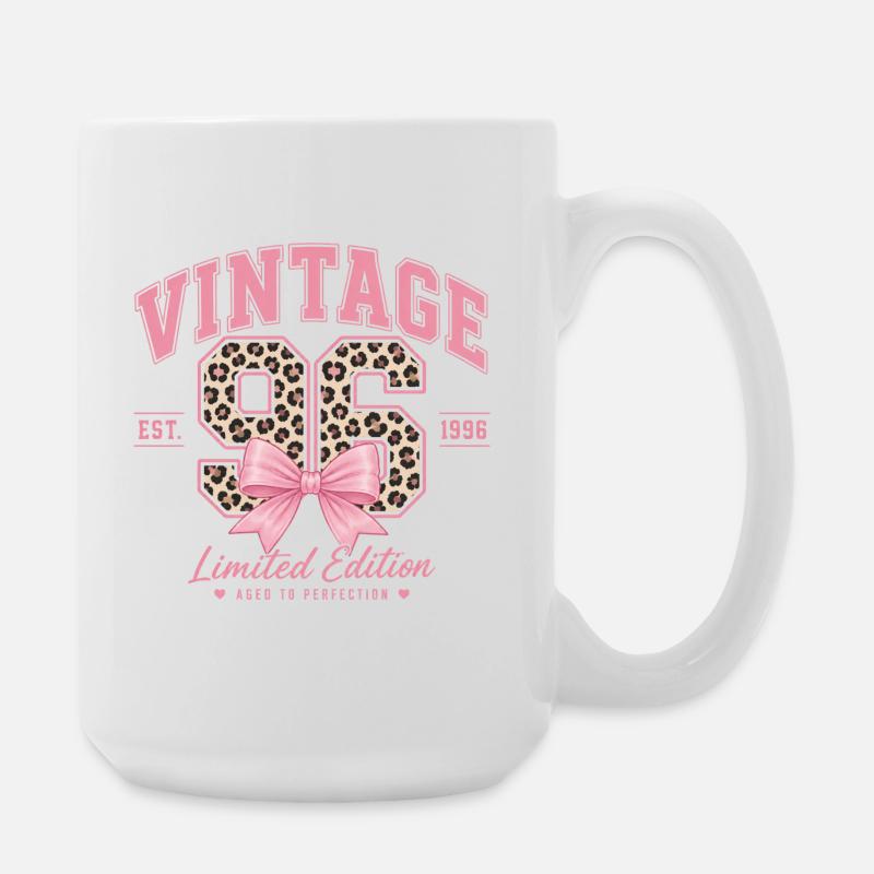 Leopard 96 Rose Limited - Grande tasse 440 ml - blanc