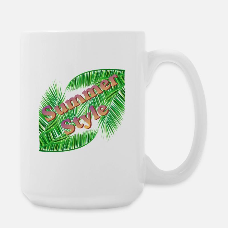 Summer Style mit Palmen - Große Tasse 440 ml - Weiß