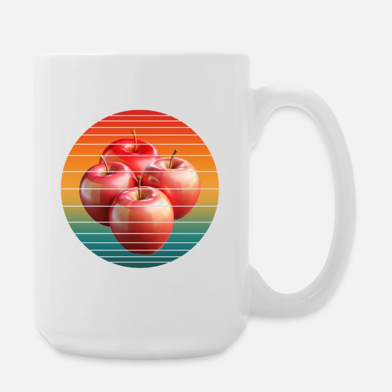 apple fruit - Large Mug 440 ml - white
