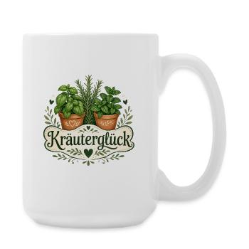 Kräuterglück - Große Tasse 440 ml - Weiß - Rechts