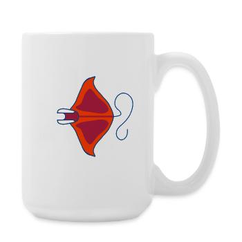 Manta néon rétro océan - Grande tasse 440 ml - blanc - Droite