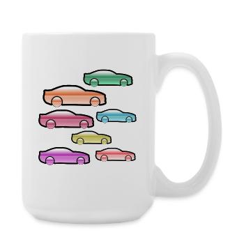 Automobiles - Grande tasse 440 ml - blanc - Droite